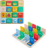 FisherPrice Wood Preschool Toy Lift & Reveal Board, Early Learning Activity for Fine Motor Developmental Play Kids Ages 3+ Year