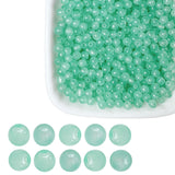 4mm Aqua Green Glass Seed Beads Bulks for Jewelry Making - 2000pcs Round Space Smooth & Durable Beads for DIY Bracelets, Necklac