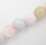 Malahill semiprecious Stone Beads for Jewelry Making, Sold per Bag 5 Strands Inside, Morganite 8mm