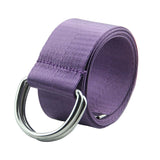 Romp Fashion Unisex Purple Nylon Double DRing Buckle Belt