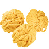 iDIY Chunky Yarn 3 Pack (24 Yards Each Skein) Bright Yellow Fluffy Chenille Yarn Perfect for Soft Throw and Baby Blankets, A