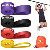YONKFUL Pull Up Assistance Bands Set 5 LBS - 90 LBS, Long Resistance Bands for Pull Ups Working Out, Gym Workout Bands for Men E