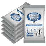 Dimsile 6 Pack/ 72 Pcs Silver Cleaner Wipes Silver Polish Jewelry Cleaner Cleaning Jewelry Wipes for Silverware Stainless Steel