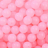 BERMRO 16mm Acrylic Beads 100pcs Pink Transparent Focal Bead Beadable Chunk Bubblegum Beads for DIY Crafting Necklace Bracelet J