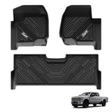 3W Floor Mats Fit for Ford F250 F350 F450 F550 2017-2024 2025 Super Duty Crew Cab Bucket Seat with Under Seat Storage, All Weath