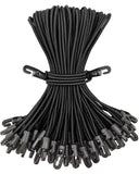 BINCKIN Small Bungee Cords with Hooks 10 Inch, 50 Pcs Short Bungees with Hooks, Tarpaulin Hooks for Camping Tarp, Tents, Canopy