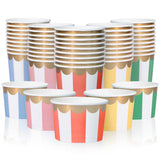 Paper Ice Cream Cups - 50-Count 9-Oz Disposable Dessert Bowls for Hot or Cold Food, 9-Ounce Party Supplies Treat Cups for Sundae