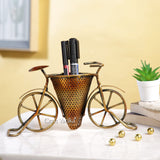 CraftVatika Metal Cycle Pen Holder Stand Gift Showpiece Miniature Decorative Items for Home Decor, Living Room Bedroom, Office,