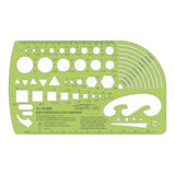 Pacific Arc - Survey & Civil Engineer Template - Drawing Aid Stencil for Professional or School Work - Size 3.87 x 6.5 inch