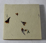 Soft Cover Hemp Notebook With Garden Hemp Paper On Its Cover With Flower Petals And Grass.Gift Men For Women Diary,Gift For Math