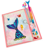 Le Delite Mermaid Fur Diary Combo Includes Diary For Girls , Chrome Pen, Mermaid Theme Pencil, Keychain & Erasers/ Diary For Sch