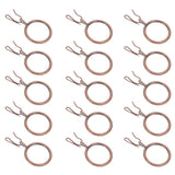 Zerodeko 40sets Iron Curtain Hanging Rings Chrome Bathroom Hooks for Pleated Curtains