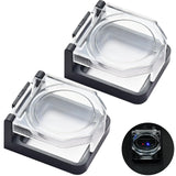 2Pcs Power Push Button Switch Cover, Waterproof and Collision Resistant Dustproof Safety Protector for 39 * 34mm Mounting Hole C