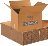 BOX USA Moving Boxes Medium 20-Pack 18x14x12 - Corrugated Cardboard Box for Shipping, Mailing, Packing, Packaging and Storage