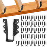 32 Pcs 2x 6 Joist Hanger,Q235B Steel Face Mount Joist Hangers,Black Powder Coated Hurricane Ties for Rafter, Rafter Brackets for