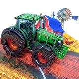 PQDGlobal 3D Tractor Popup Card - Handmade Farm-Themed Paper Art for Birthday, Anniversary, Christmas, Father? Day - Unique Gift