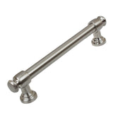 GlideRite Hardware 4361128SN10 5 inch CC Modern Solid Steel Euro Cabinet Bar Pulls 10 Pack, 5, Satin Nickel Finish