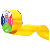 Mandala Crafts Yellow Satin Ribbon for Crafts - 50 Yds 2 Inch Yellow Ribbons for Gift Wrapping - Fabric Ribbons for Flower Bouqu