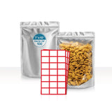 BELLE KR 7x10 Quart Mylar Bags for Food Storage - Pack Of 100-7.5mil Thick - Gusseted Bottom - Clear Mylar Bags with See Through