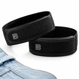 Fexlaro 2 Pack Elastic Belt For Men No Buckle Elastic Belt For Men Stretchable Buckle Free Belt Strap For Jeans Pants, Invisib