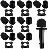 Flutesan 8 Set Microphone Cover Foam Mic Cover Microphone Windscreen Shakeproof Wireless Handheld Mic Protection Silicone Ring A