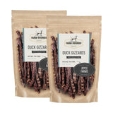 Farm Hounds - Duck Gizzards - Premium Natural Jerky for Dogs - 100% Humanely Raised Duck - Break-to-Size - Great for Training &