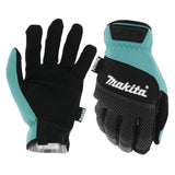 Makita Unisex T 04167 Open Cuff Flexible Protection Utility Work Gloves Large, Teal/Black, Large US