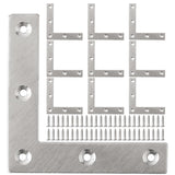 Alise L Flat Brackets,Corner Bracket Corner Brace Mending Plate Repair 80mm x 80mm Stainless Steel Flat Braces for Wood Tables,