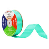 Mandala Crafts Aqua Satin Ribbon for Crafts - 50 Yds 1 Inch Aqua Ribbons for Gift Wrapping - Fabric Ribbons for Flower Bouquet H
