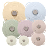 GUANCI Silicone Lids for Bowl 8 Pack, Microwave Splatter Cover with 6 Sizes Reusable Heat Resistant Lids Fits Cups, Bowls, Plate