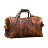 KomalC Duffel Bags for Men and Women Full Grain Leather Travel Overnight Weekend Bags, Sports Gym Duffel (20 Inch)