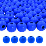 Mandala Crafts 500 14mm Round Large Wooden Beads for Crafts Macrame Supplies - Customizable Blue Natural Wood Beads Bulk with Ho