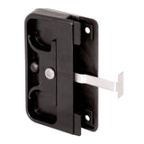 PrimeLine A 142 Black Plastic Mortise Style Screen Door Latch and Pull (Single Pack)