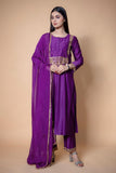 Anni Designer Women'S Rayon Blend Straight Embroidered Kurta With Pant & Dupatta (Anindita Begani_Xxl_Begani_Xx-Large),Begani,2XL,,,