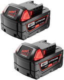 BatFance 2Pack 8.0Ah 18V Battery Replacement for Milwaukee M-18 Battery Compatible with Milwaukee 18 Volt Lithium-Ion Batteries