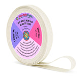 Mandala Crafts 0.5 Inch Elastic Silicone Gripper Tape for Clothing - 10 Yds Dotted Non Slip Elastic Band for Sewing - Off White