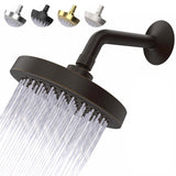 High Pressure Shower Head - Anti-Clogging Silicone Nozzles - 2.5 GPM Removable Restrictor - Easy Clean Adjustable Replacement -