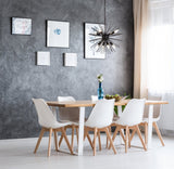 Elegant Lighting Living District Timber 8-Light Mid-Century Metal Pendant In Chrome