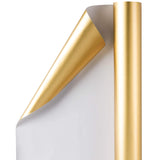 MM WILL CARE WE WILL CARE YOUR PRODUCTS Matte Gold Wrapping Paper Roll, 20 Inch X 5 m)