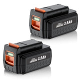 Maxofpowr 2 Pack 40V 3.5Ah Lithium Battery Replacement for Black and Decker LBX2040 LBXR36 LBXR2036 LST540 LBX1540 LST136W Compa