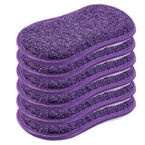 ALLIE ZENG Kitchen Dish Sponge Scrub Non Scratch Microfiber Reuseable Sponges Along with Heavy Duty Scrubber for Kitchen Cleanin