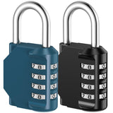 Puroma Combination Lock 2 Pack 4 Digit Waterproof Locker Locks Secure Outdoor Padlock for Gym Lockers, Toolboxes, Gates, Fences,