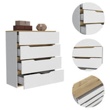 Zoe Dresser -Bedroom -White / Light Oak