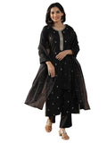 Libas Women'S Silk Blend Kurta Set (Gs1023_Black_Xxl)