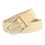 Vtflair MenS And WomenS Stretchable, Canvas Casual And Formal Belt Free Size 28 To 34 Inch Khaki Color Pack Of 1