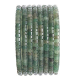 Natural Green Aventurine Stone Spacer Beads 4x2mm 38cm/str Flat Round Loose Semi Gemstone Caps for Making Bracelets Necklace