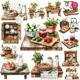1 Pack Of Stickers For Diy Scrapbooking, Diary Album Photo Decoration, Craft Supplies, And Rural Life Theme Decorative Sticker S