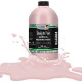 Pouring Masters Cotton Candy Pink Acrylic Ready to Pour Pouring Paint Premium 32Ounce PreMixed WaterBased for Canvas, Woo