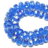 DIQIO 10mm Sparkle Rondelle Crystal Beads for Jewelry Making - Spacer Faceted Beads for Bracelets(57-60pcs, Light Blue AB)