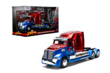 Jada SpiderMan Western Star 5700 XE Big Rig DieCast Vehicle 1:24 Scale, Opening Doors, Chrome Finishes, Rubber Tires Hol